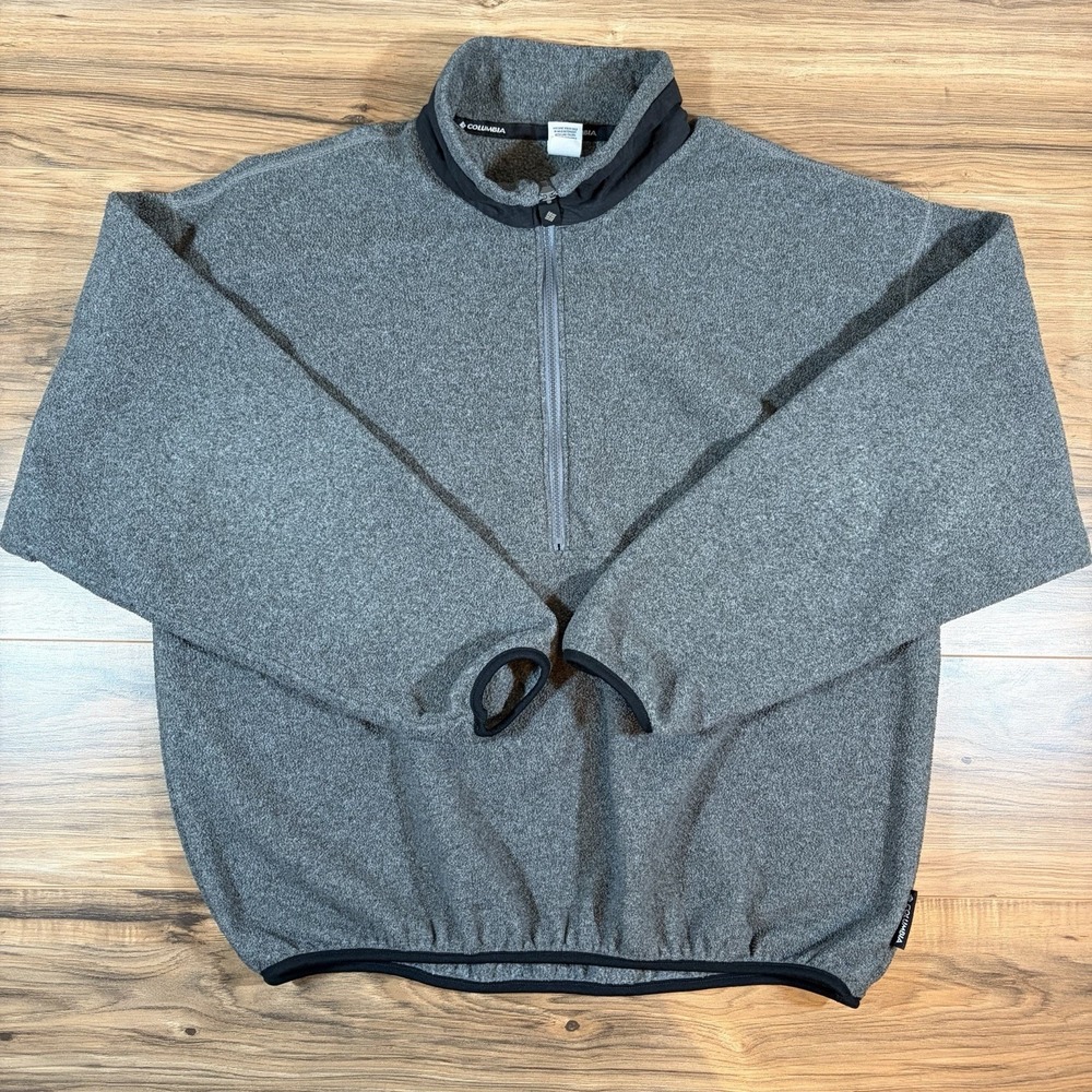 VTG Columbia Mens XL |Gray| 1/4 Zip USA Made Fleece Pullover Sweatshirt Gorpcore